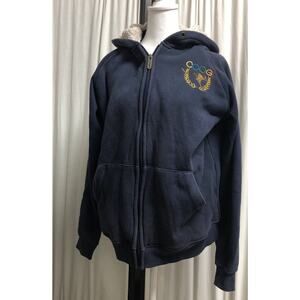 Vintage COOGI CG Australian LG Men’s Blue Embroidered Hoodie Full Zip Read